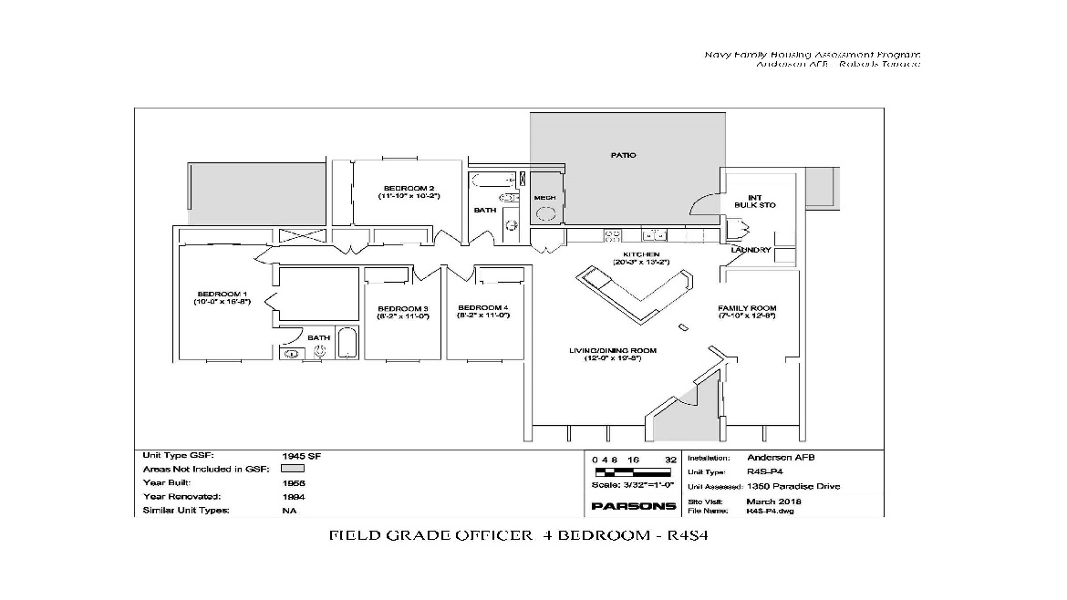 Field Grade 4 Bedroom